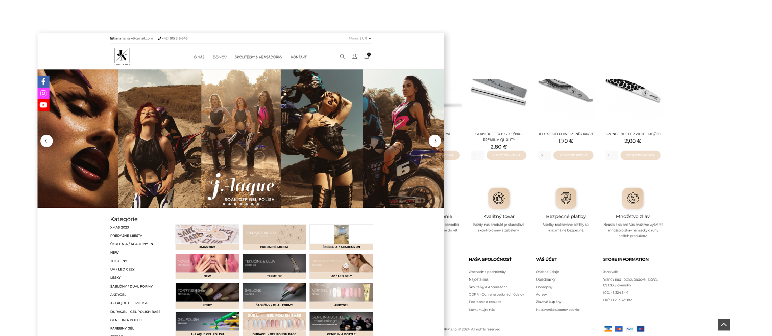 Internetový obchod JanaNails