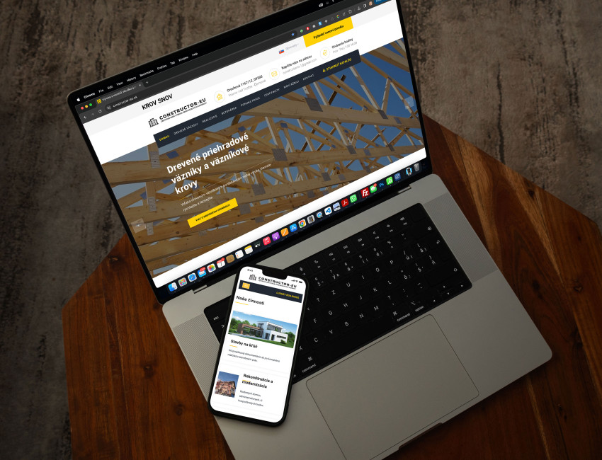 Webová stránka CONSTRUCTOR-EU