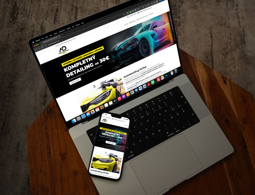 Webová stránka pre Autodetailingnitra.sk